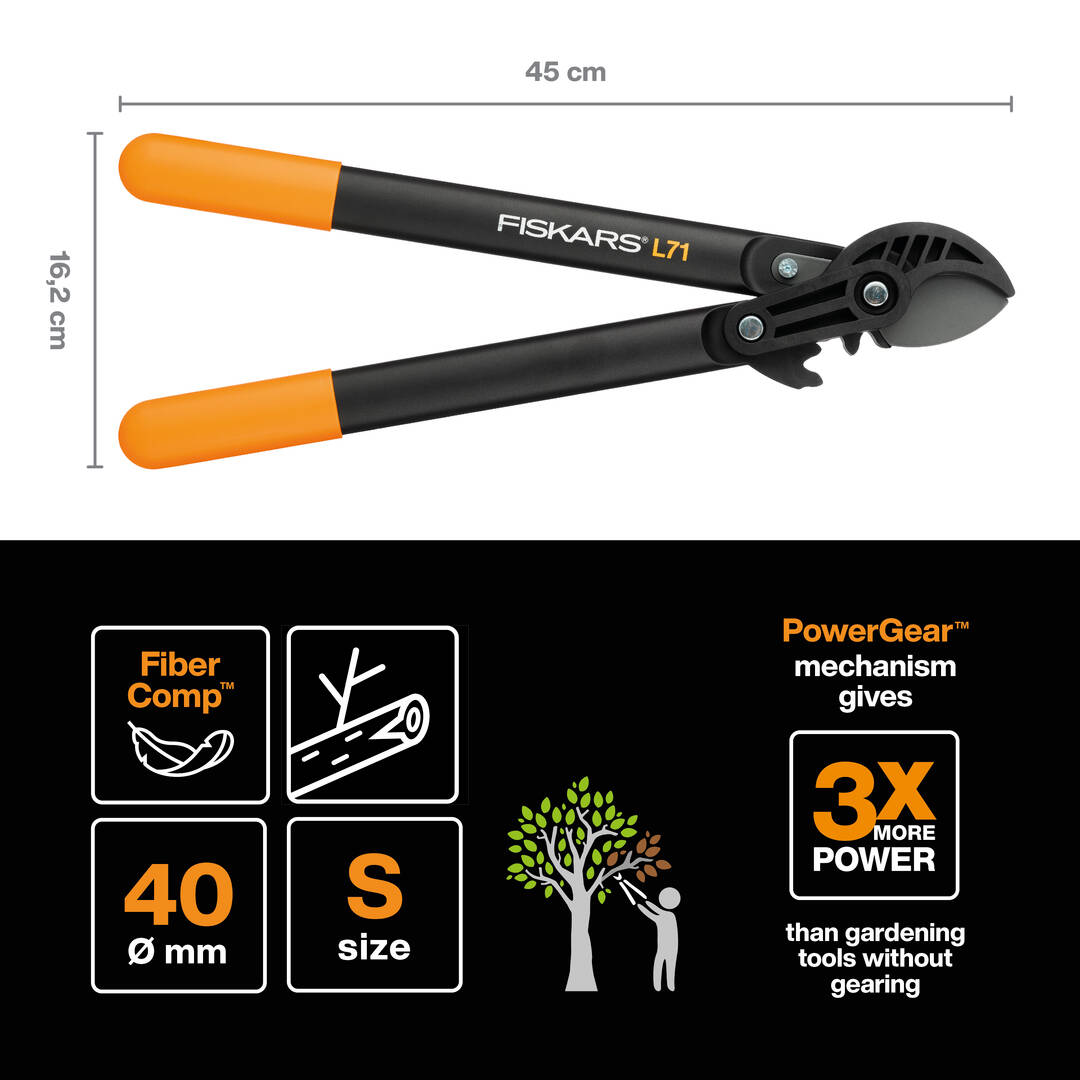 Sekator kowadełkowy L71 (S) PowerGear Fiskars